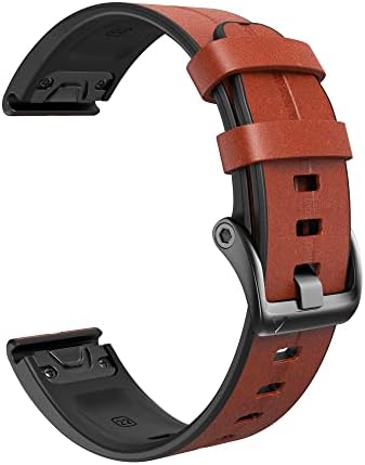 Kavju Sport Leather Silicone Watch Band Strap for Garmin Fenix ​​7x 7 6x 6 Pro 5x 5 mais 3HR FASE FIT RAISTRA PRIMEIRA DE