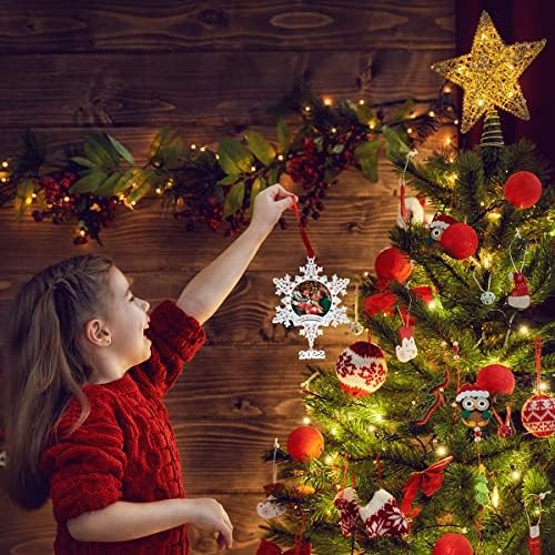 Ornamento da Árvore de Natal Um lindo ornamento de Natal da família para 2022 Ornamento de família Família quadro de imagem Snowflake Ornamento de Natal