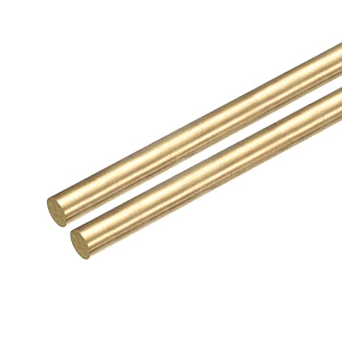Meccanixity Brass redondo hastes, estoque de barra de torno de haste redonda sólida de bronze de 15/32 polegadas, haste