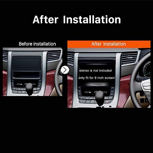Painel de rádio de carro de 9 polegadas para Toyota Alphard 2008-2014 quadro de painel estéreo