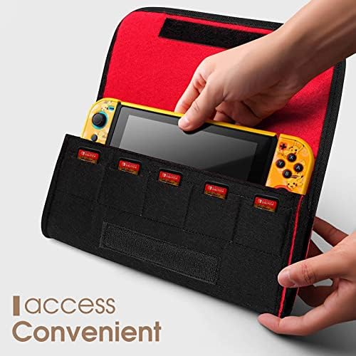 Você não pode me assustar, eu tenho uma filha de transporte de um estojo para o saco de armazenamento do console de switch acessórios de jogo com slot de cartão