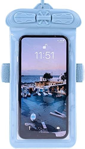 Caixa de telefone Vaxson, compatível com Alcatel verso à prova d'água bolsa seca [não filme de protetor de tela] Blue