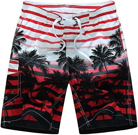 Calças de coco de coco para homens de tamanho grande masculino para homens listras listradas shorts de verão calcinha ao ar livre