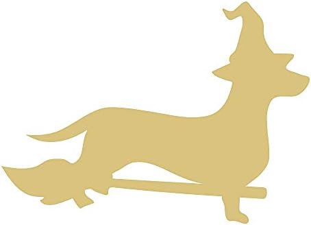 Dachshund Cutout inacabado Wood Home Decor Halloween Dog Lover Door Danger MDF Shape Canvas Style 4