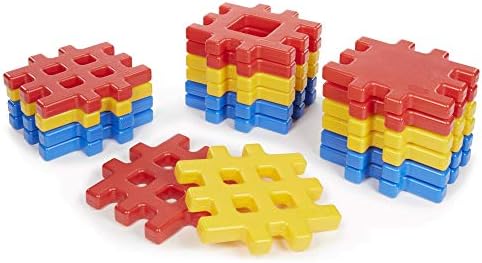 Little Tikes Big Waffle Block Set - 18 peças, azul/vermelho/amarelo