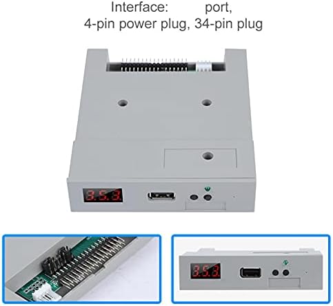 Emulador USB Kadimendium, prático e portátil Fácil de instalar Proteção de dados simulador de disquete para equipamentos de controle