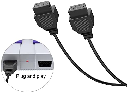 Jofong Retro Classic Controller, Adequado para AV 620, HD 621 HD 821 Consoles de jogos clássicos plug-and-play Video Gamepad-9 Pin Pull 2 ​​Packs
