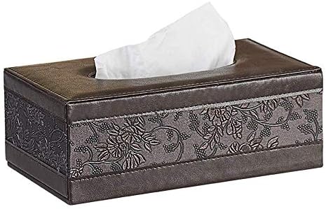 Jydqm Leather Tissue Box Solter, Dispensador de caixa de papel de bombeamento de guardana