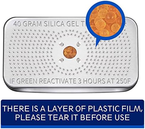 Huarew Silica Gel Desiccant Vilister, 40 grama indicando silicone desumidificador, desumidificador dessecante reutilizável