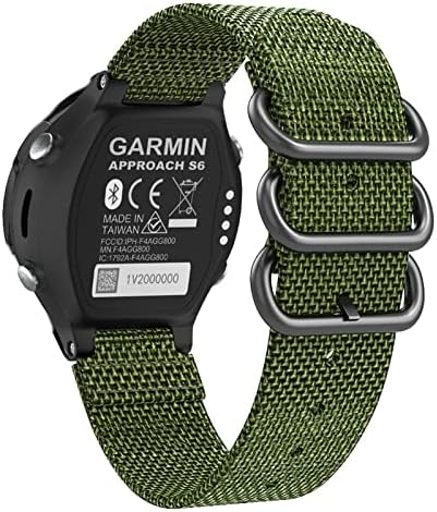 Hwgo 15mm Sport Nylon Watchband Strap for Garmin Approach S6 Smart Watch for Garmin Forerunner 735XT/220/230/335/620/630 Watch Band