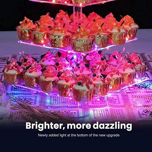 Stand Cupcake - Premium Cupcake Port - Display da torre de cupcake de acrílico - Decoração de festa de barra Cady -