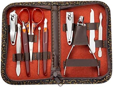 Adquirir 10pcs pedicure manicure conjunto de unhas cuticles clippers de viagem kit de grooming kit de estojo ferramenta