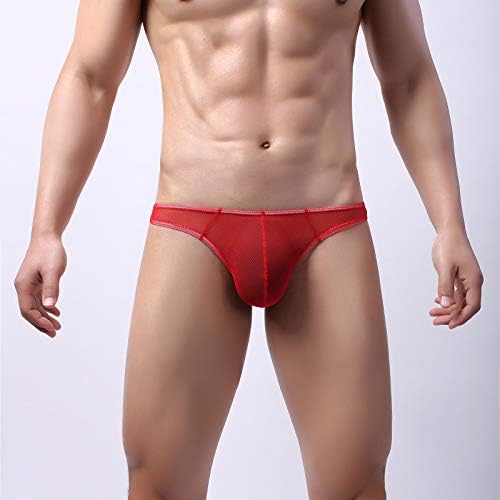 Calcinha de cintura intermediária masculina de lingerie sem costura se sexy respirável roupa respirável cor sólida