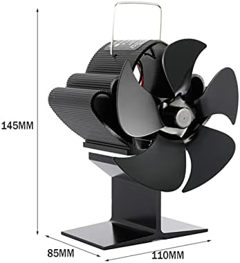 Fan de lareira negra de gayouny 5 fogão a calor do fogão madeira queimador de madeira eco amigável fã silencioso beatirce