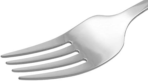 Forks de jantar de aço inoxidável para sela com borda redonda, utensílios de mesa, conjunto de 12, prata