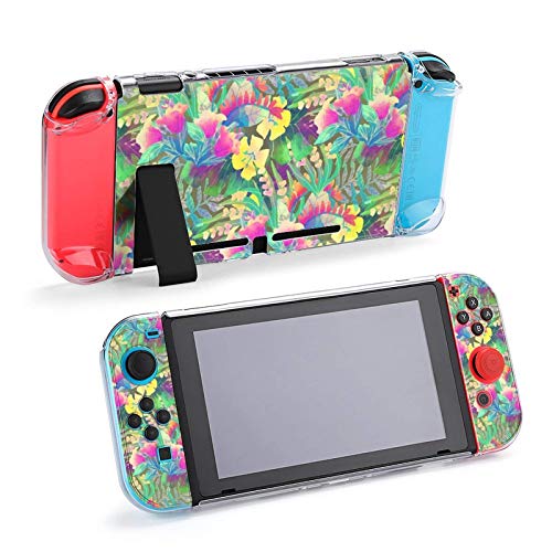 Caso para Nintendo Switch, Tropical Flower Cinco Pieces Defina acessórios de console de casos de capa protetora para o Switch