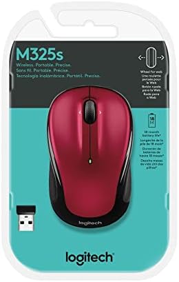 Mouse Logitech M325S - sem fio - vermelho