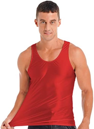 Loloda masculino brilhante tanque brilhante tampas de ginástica camiseta de ginásio