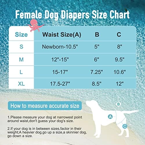 Fuzas de cachorro Fuz Blaza fêmeas, fraldas de animais reutilizáveis ​​para cães fêmeas, calcinha de cachorro lavável saia fralda