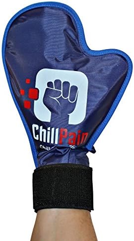 Luva de embalagem de gelo reutilizável para terapia a frio para as mãos doloridas por Chillpain. As luvas do chillpain Ice