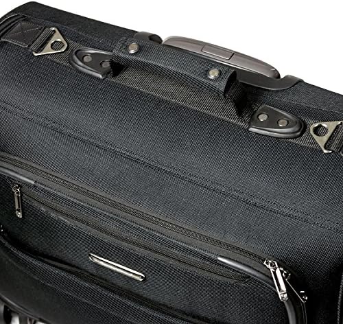 Viajante Choice's Bolht-On Softside de 8 rodas Girando Bagagem de bolsa, preto, 21 polegadas