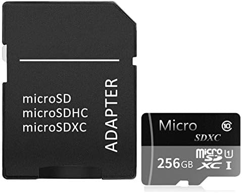 Micro SD Card 256 GB Classe de alta velocidade 10 Micro SD SDXC com adaptador