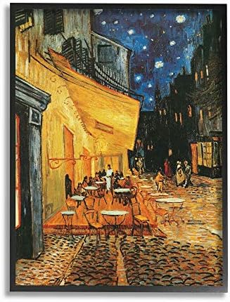 Stuell Industries Café Terrace à noite Pintura tradicional, projetada por Vincent van Gogh Art, 13 x 19, placa de parede