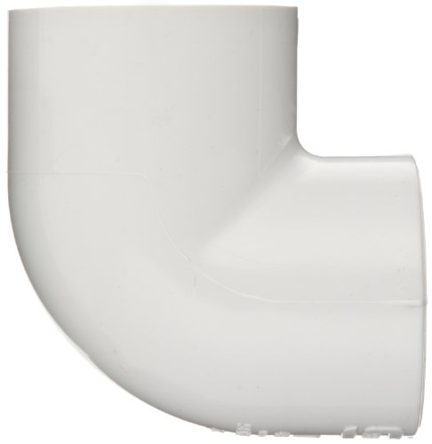 Spears 407 Série PVC Pipe Fitting, 90 graus de cotovelo, cronograma 40, branco, soquete X NPT feminino