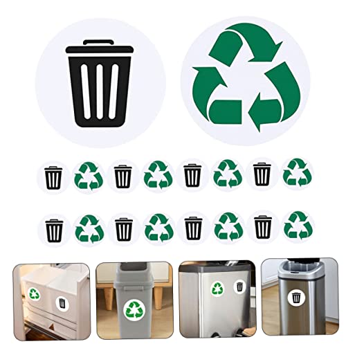 YARNOW 5 conjuntos para reciclagem de bins adesivos seus decalques UV Rótulo auto-lixo para organizar adesivos auto-adesivos