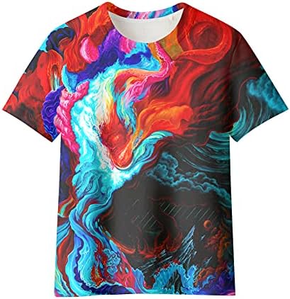 Syaimn 3D Shirts Gráficos Meninos Meninas Imprêm as camisetas engraçadas camisetas de manga curta para crianças de 6 a 16 anos