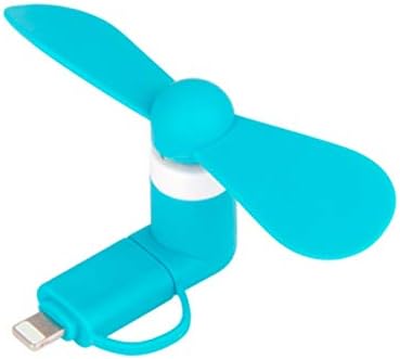 YHBM portátil Mini 2 em 1 ventilador de telefone celular, adaptador micro USB tipo iOS smartphone Micro Hanldheld Fan de resfriamento