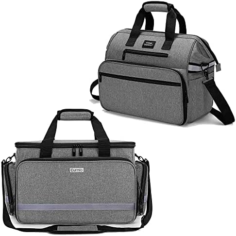 Bolsa de enfermagem de Curmio com divisor interno e bolsa médica com manga de laptop acolchoada para visitas domiciliares,