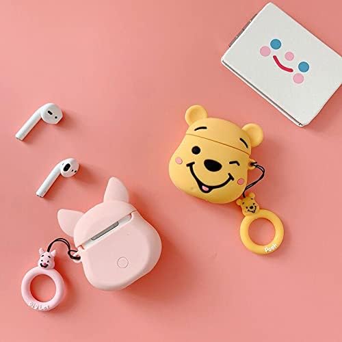 CASO COCCOMII 3D AirPods Case - desenho animado 3D - Slim - Lightweight - Matte - Keychain Ring 3D Cartoon Cartoon - Capa de capa de fone de ouvido estética de luxo compatível com Apple AirPods