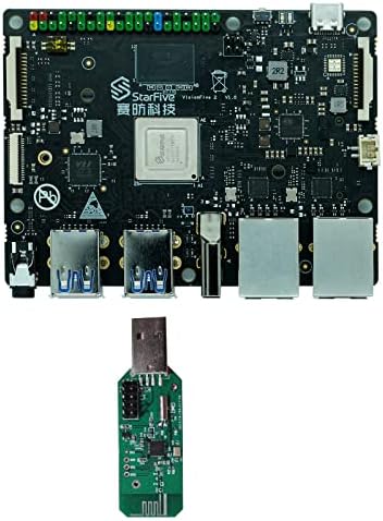 Youyeetoo Starfive VisionFive2 RISC-V Computador de placa única, 4G Early Bird com Wi-Fi Dongle, Starfive JH7110