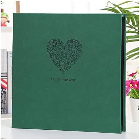 Álbum de foto do kizqyn Luxury Green Photo Foto Foto de Large Capacitar Handmade Glue Foto Scrapbook Scrapbook Collection Books 10x15