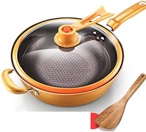 Dann com cobertura sem óleo de fumaça panela de ferro da cozinha doméstica Indução Cooker Universal Pan Fring5% Vacuum