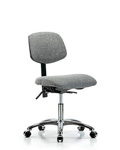 Labtech Seating LT41330 Mesa de mesa Cadeira de altura Base cromada, inclinação, lançadores cromados, cinza