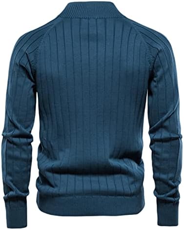 Wocachi Men's Full Full Up Sweater Sweater Slim Fit Mock pesco