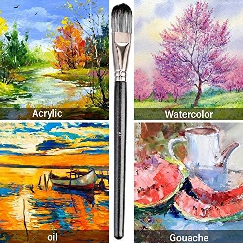 WXBDD 15 PCS Pincéis acrílicos Conjunto de pincéis, acrílico, aquarela e pinturas de pintura de guache forames e pintores