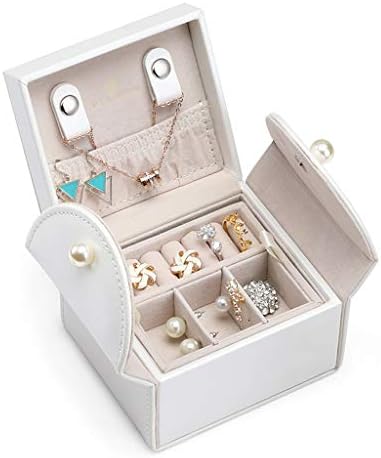 Emers requintada- caixa de joias caixa de joias, organizador de armazenamento de anel de colar de colar camada de duas camadas de viagem