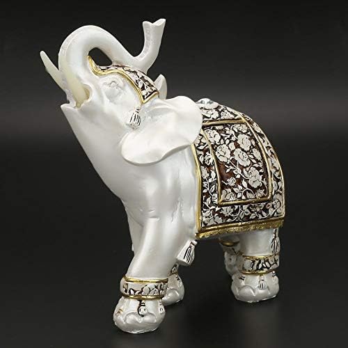 HEEPDD Elefante estátua colecionável, vintage requintada escultura de elefante, riqueza de estatueta de estatueta para estatuetas