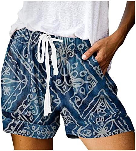 Uqrzau shorts femininos de alta cintura ocidental cintura solto solto shorts casuais fofos fofos