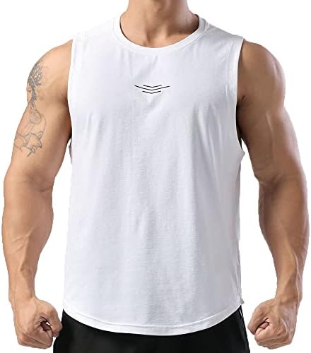 YCHNAIM MENING MENINELESS TRANHEIRO TANQUE CHANHAS CHANHAS TOP TANDE DE MUSCLO PARA FITNES