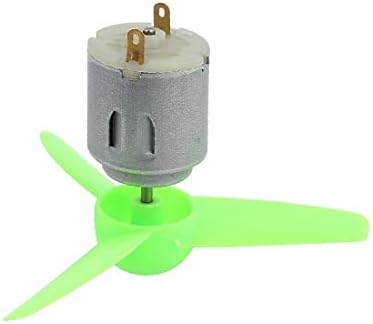 X-Dree DC 3V 0,13A 6600rpm Motor de torque de altura 3 palhetas 80mm DIA Plástico Prop Green (DC 3V 0,13A 6600rpm Motor de Alto