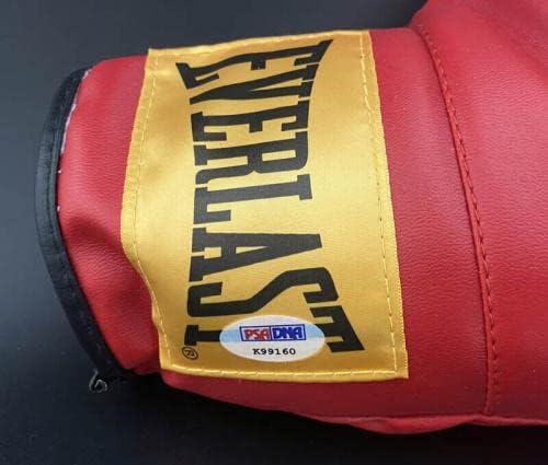 Larry Holmes assinou a luva de boxe Everlast Easton Assassin PSA/DNA autografado - luvas de boxe autografadas