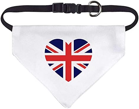 Azeeda Small 'Union Jack Heart' cachorro/gato/pet bandana