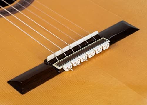 Contas de violão clássico de flamenco em brancos brilhantes para cordas de nylon por contas de guitarra alba
