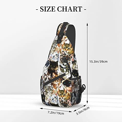 Fylybois Sling Bag Crossbody Travel Sacos de caminhada Mini mochila de peito Mochila casual ombro para homens homens leves