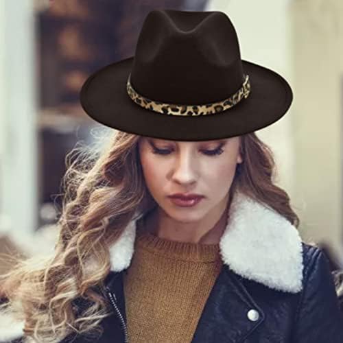 Manhong Buckle Hat Fedora Panamá com chapas de leopardo Banco de beisebol feminino Capinhas de rabo de cavalo chapéus lavandaceiros