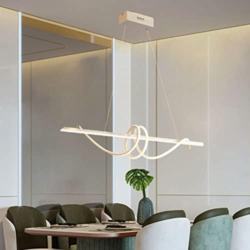 Lustre moderno L39.4 Luz pendente de LED para cozinha na ilha de jantar de mesa Design de onda de ondas teto de vida